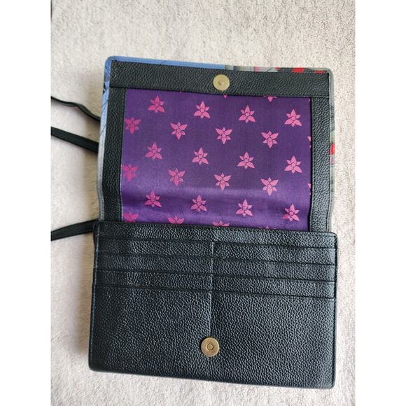 Anna Anuschka Hand Painted Leather VEGAS Bag Crossbody Purse Clutch RIFD Blocker - Picture 8 of 16